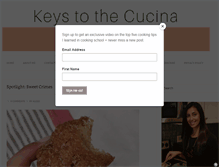 Tablet Screenshot of keystothecucina.com